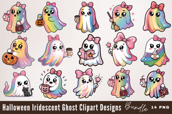 Download Halloween Iridescent Ghost Clipart PNG - Clipart png Collection