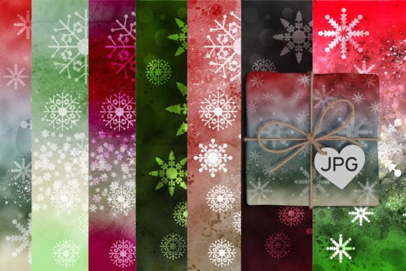 Download Christmas Snowflakes Background Papers - Premium Bundle