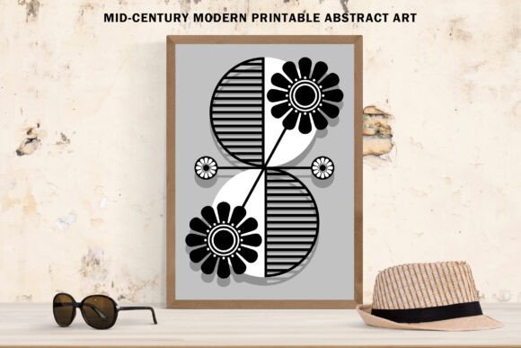 Download Black &amp; White Modern Floral Art - Black Collection