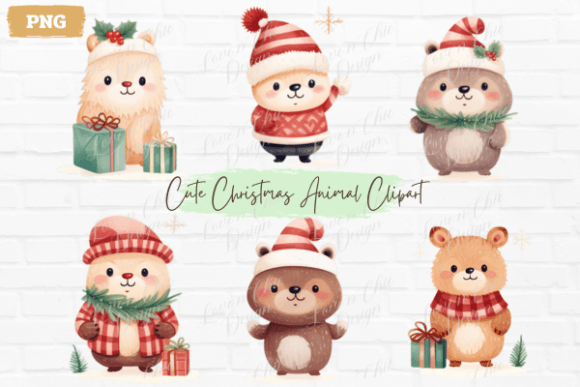 Download Cute Christmas Animal Clipart PNG - Clipart png Collection