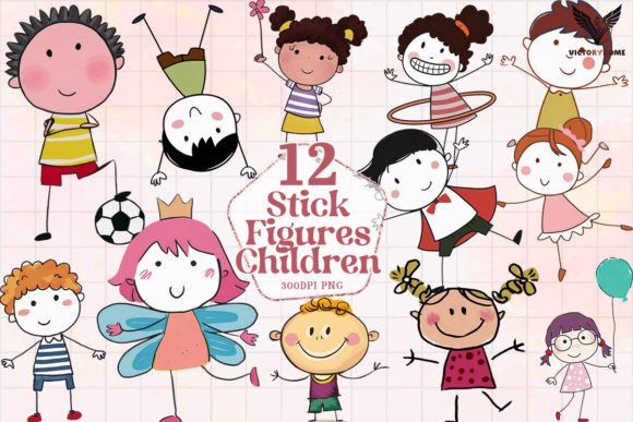 Download Stick Figures Children Clipart PNG - Clipart png Collection