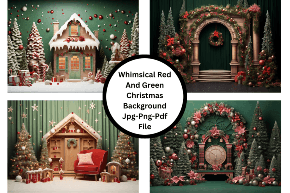 Download Red and Green Christmas Background - Premium Resources