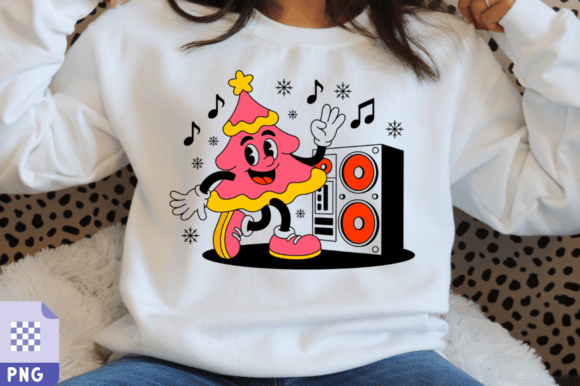 Download Retro Christmas Tree Cartoon Clipart PNG - Clipart png Collection