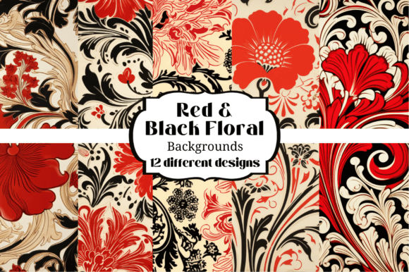 Download Red Black Vintage Antique Backgrounds - Black Collection