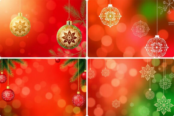Download Red and Green Christmas Background - Premium Resources